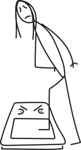 calorie counting and fear of scales illustration